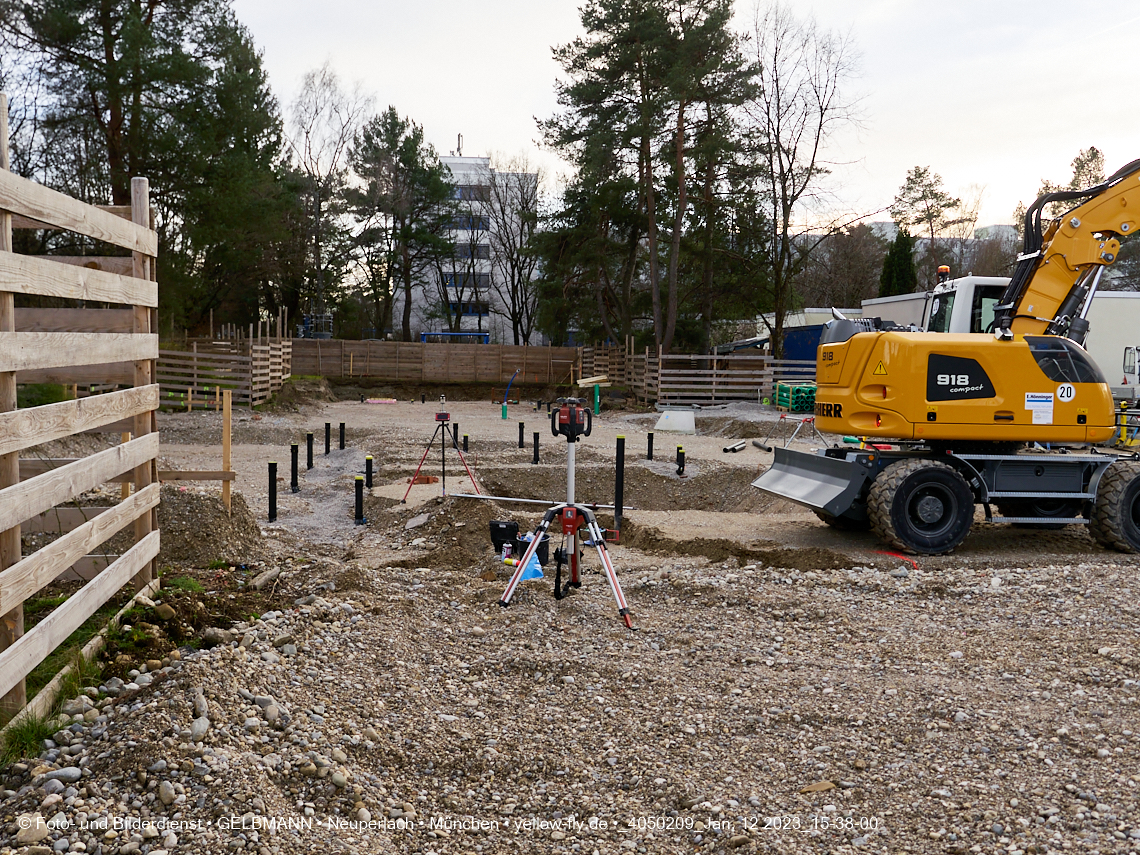 12.01.2023 - Baustelle an der Quiddestraße Haus für Kinder in Neuperlach